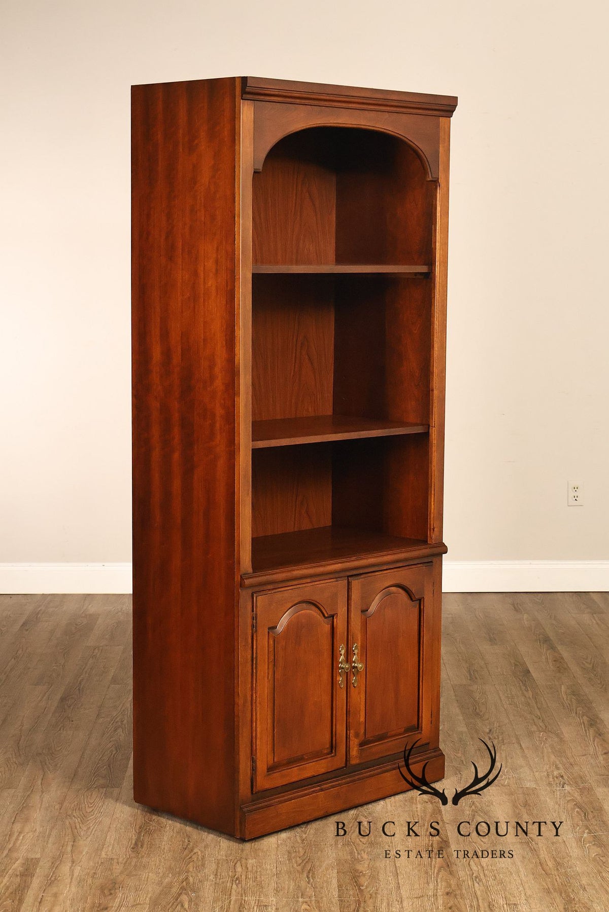 Thomasville Cherry Arched Open Bookcase