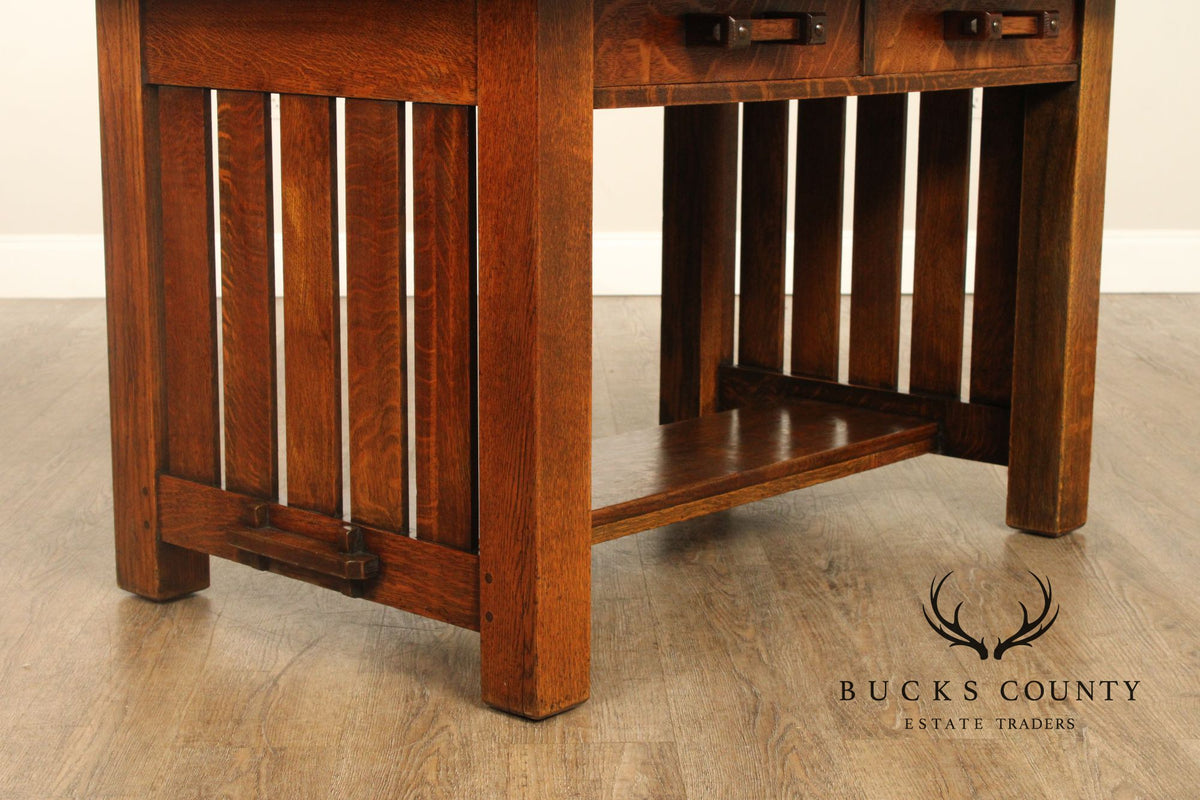 Limbert Antique Mission Oak Library Table