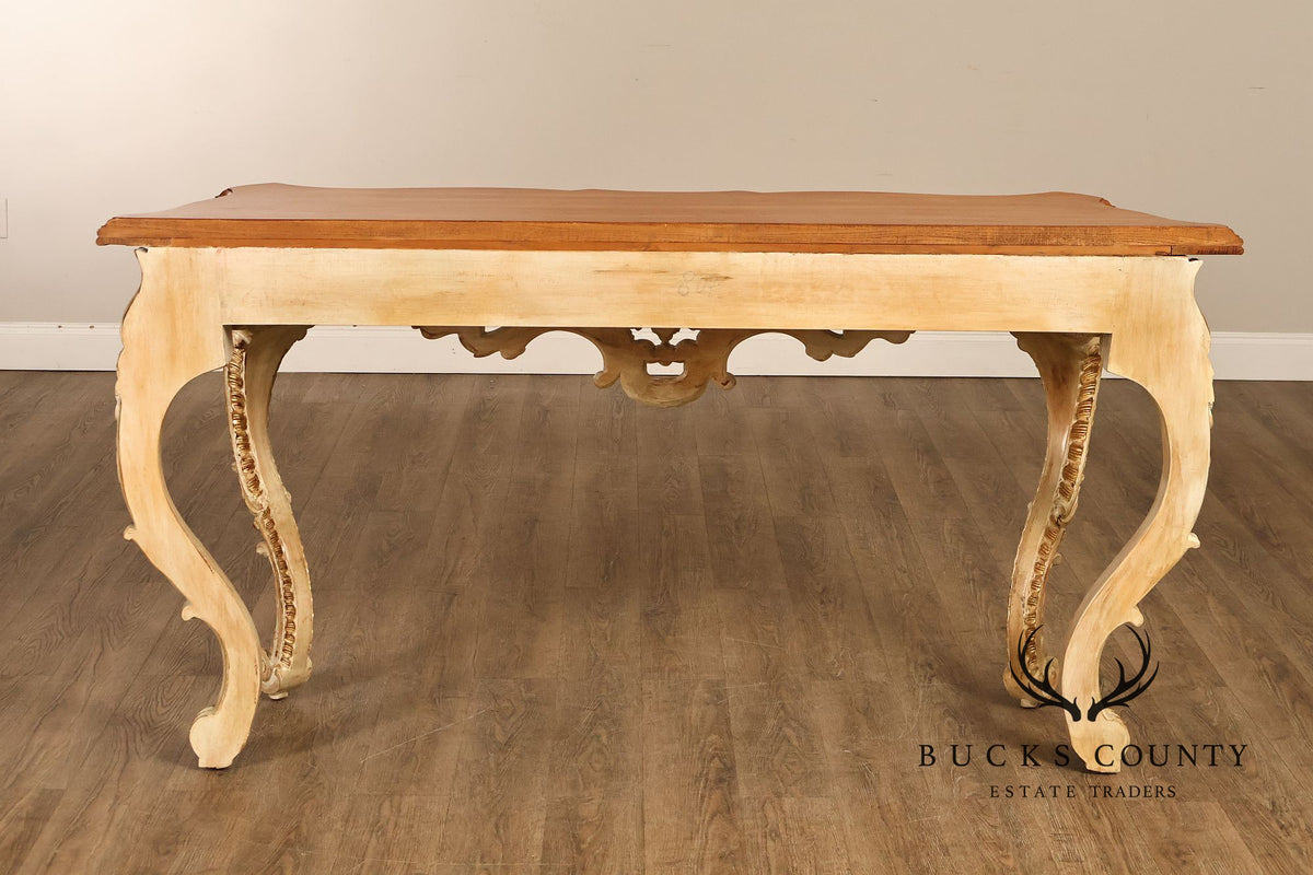 Louis XV Style Rococo Carved Console Table
