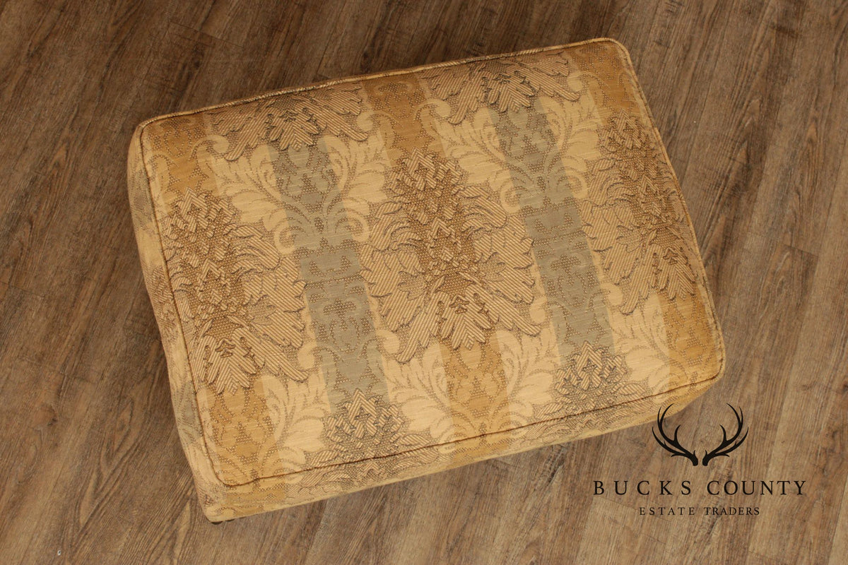 Thomasville Traditional Style Pair of Upholstered Ottomans