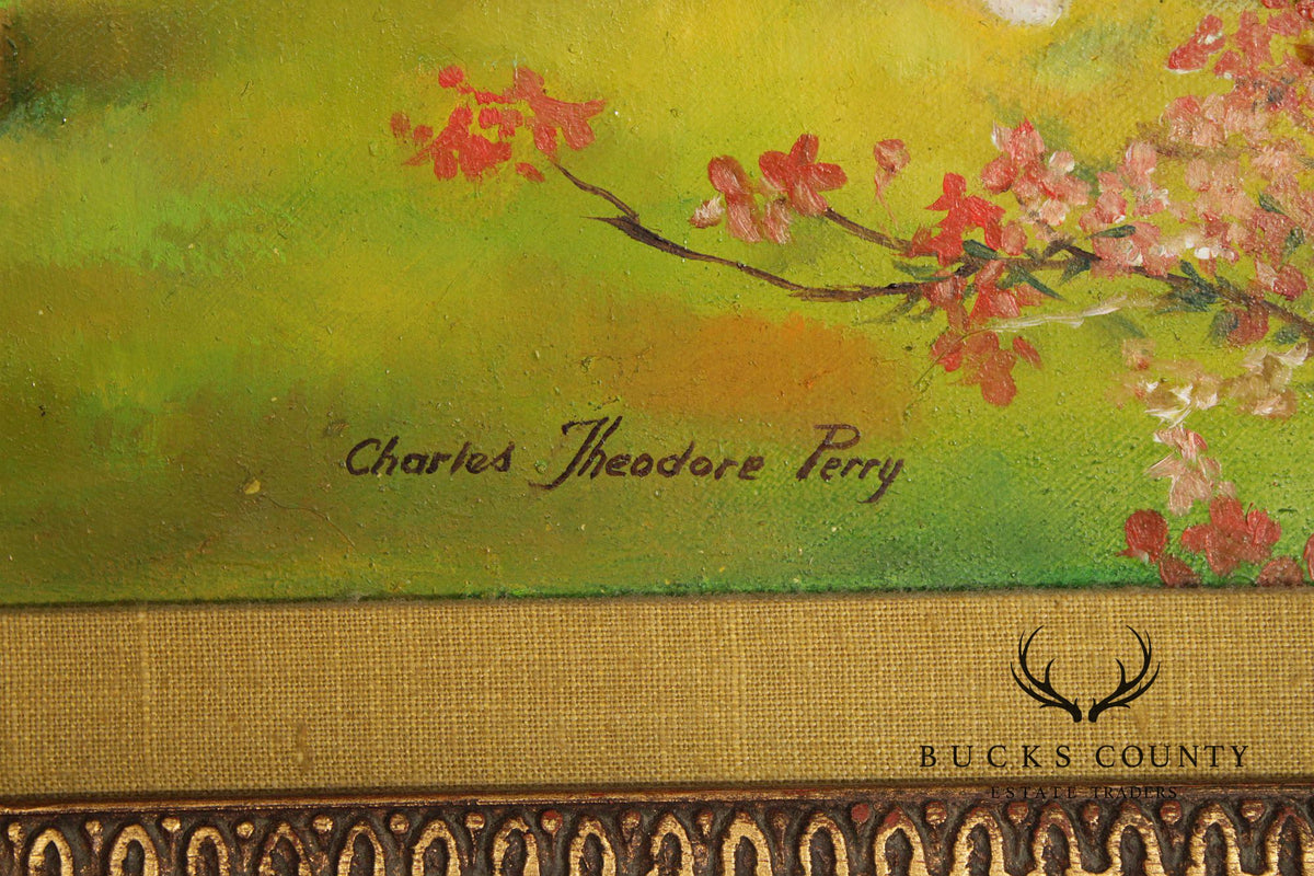 Charles T. Perry Oil Painting, Sibling Portrait