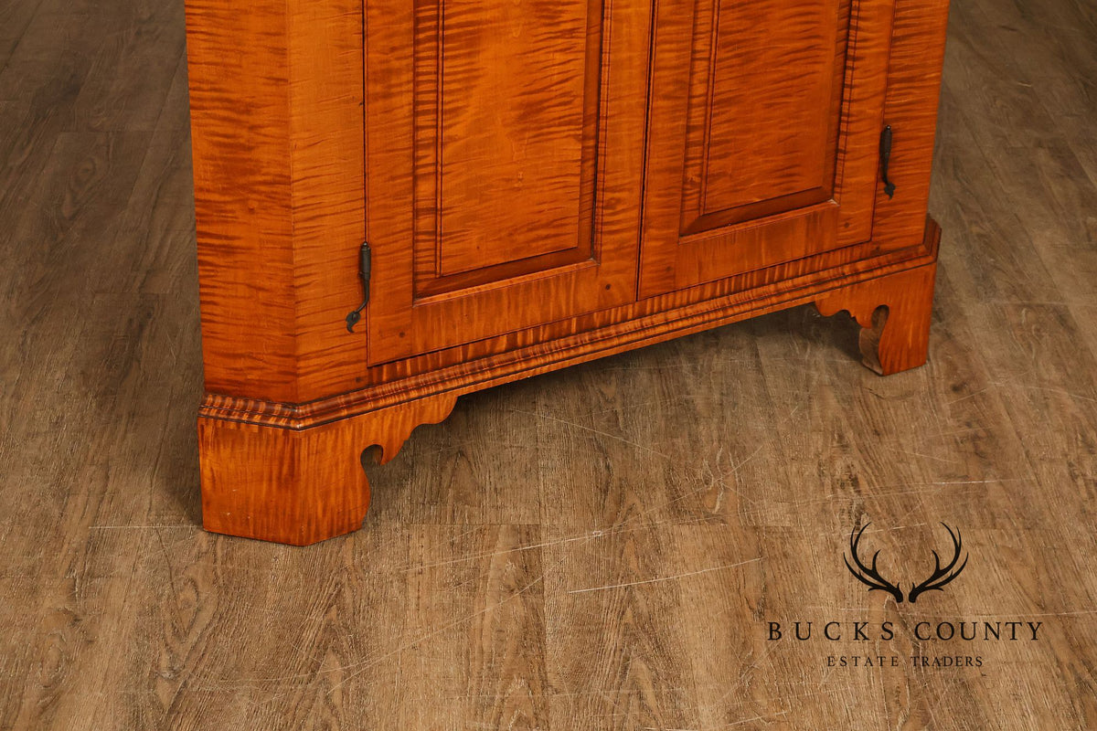 Louis Irion Tiger Maple Corner Cabinet*