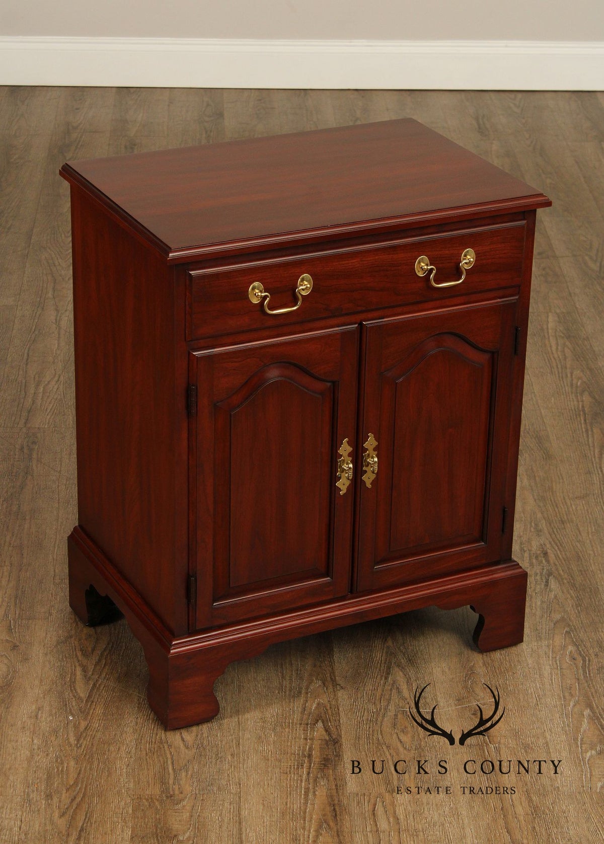 Henkel Harris Chippendale Style Cherry Nightstand
