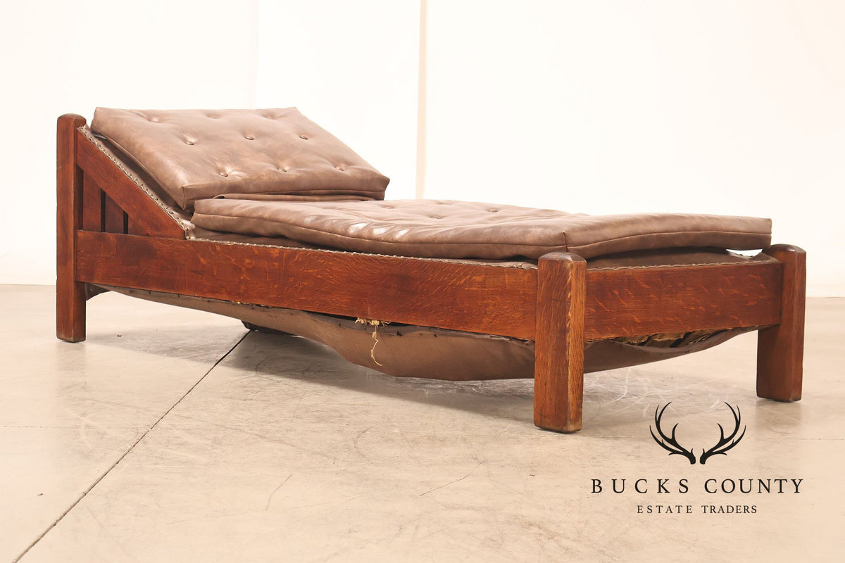 J.M. Young No. 295 Mission Style Oak Daybed
