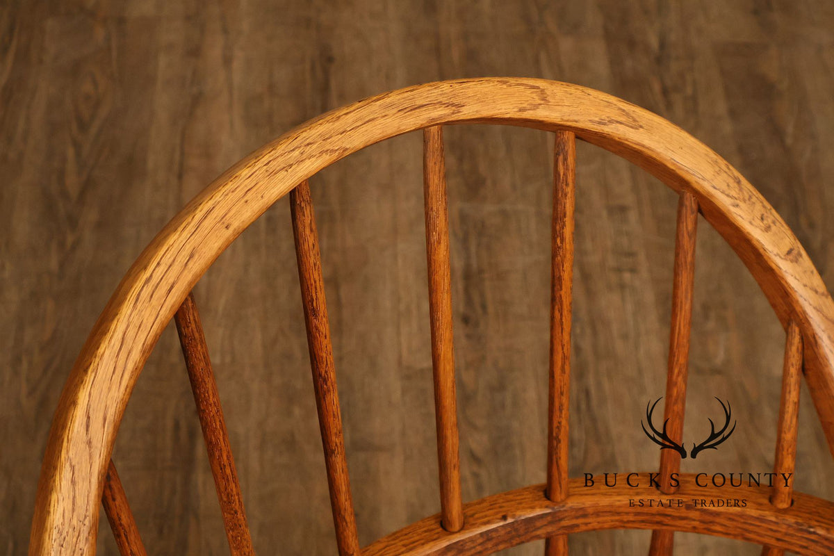 Vintage Pair of Oak Windsor Armchairs