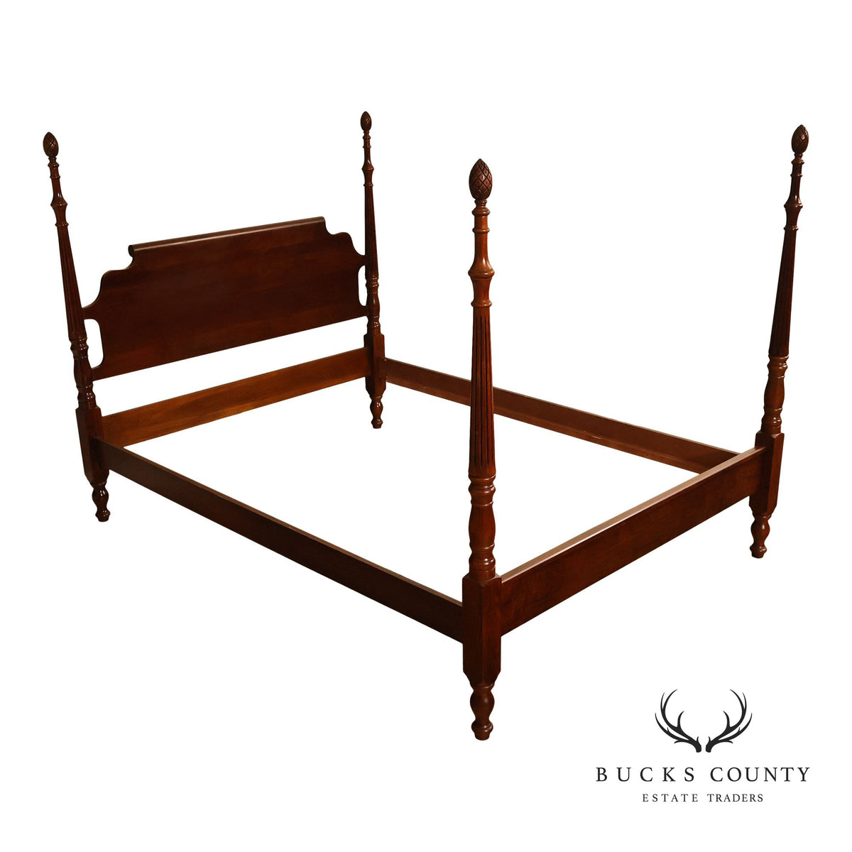 Statton Colonial Revival Cherry Queen Poster Bed