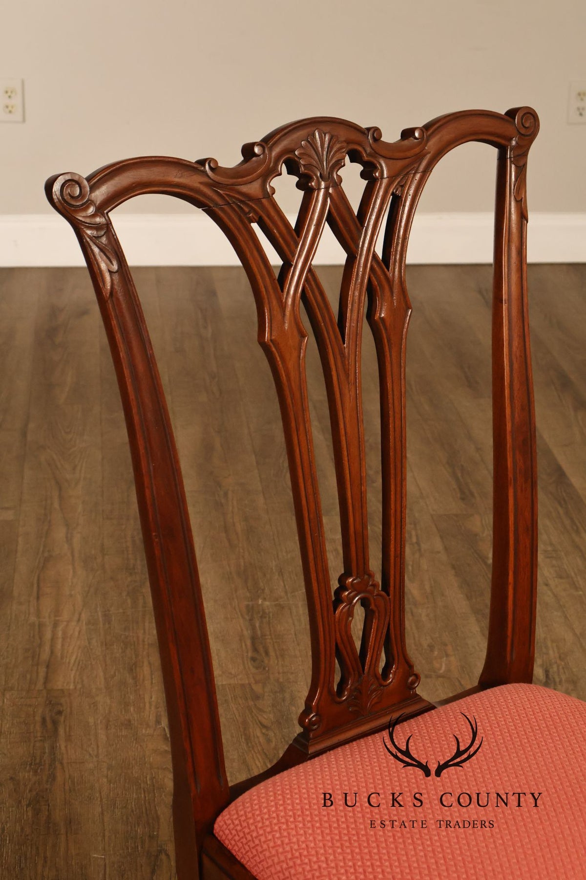 Chippendale Style Set of Eight Mahogany Dining Chairs
