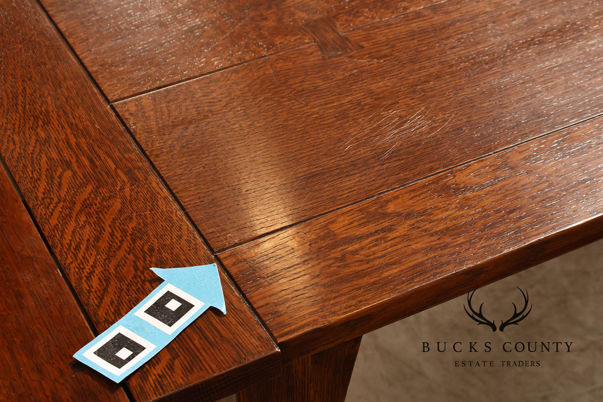Stickley Mission Collection Oak Draw Top Extension Dining Table