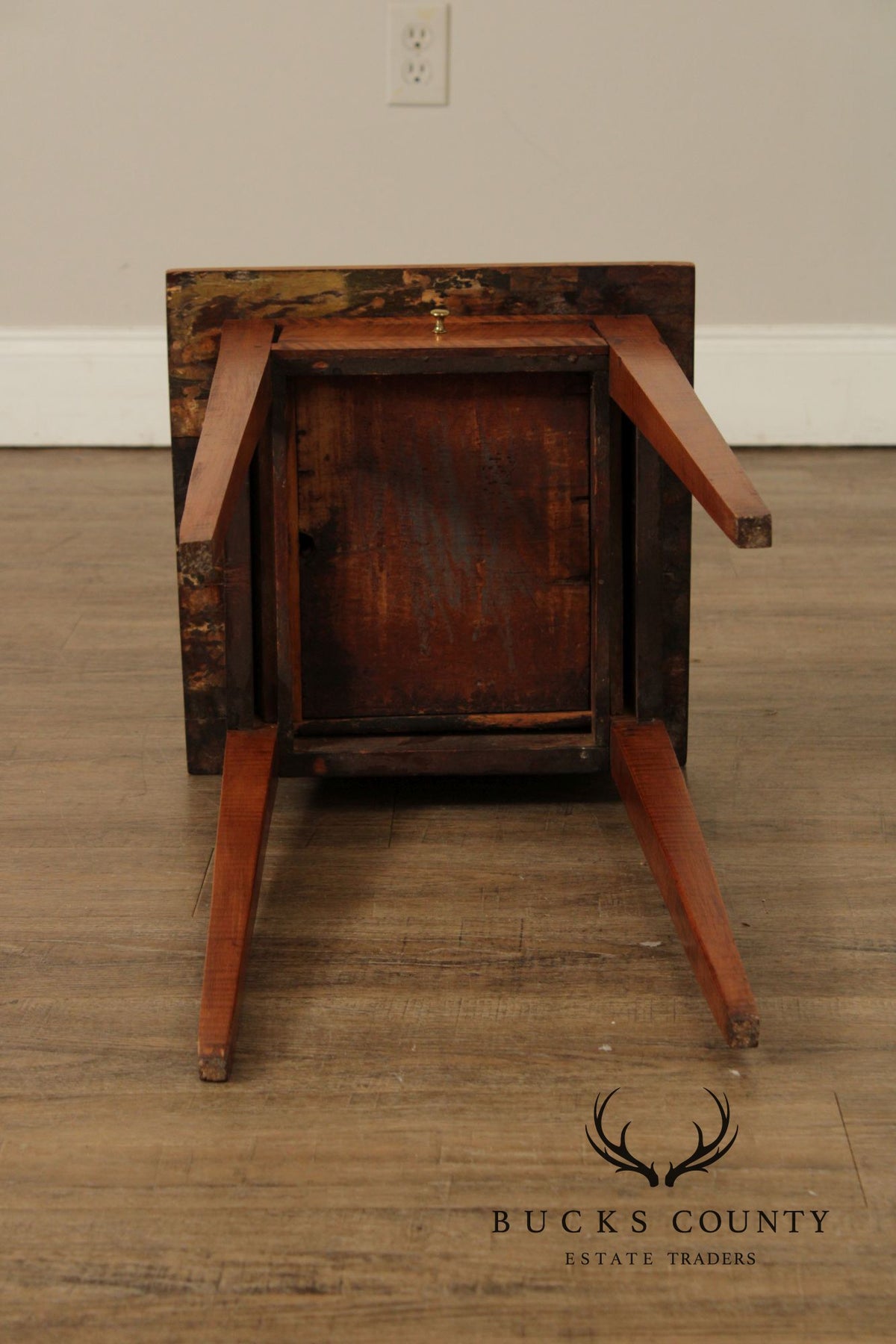 Antique American  Federal Period Tiger Maple End Table