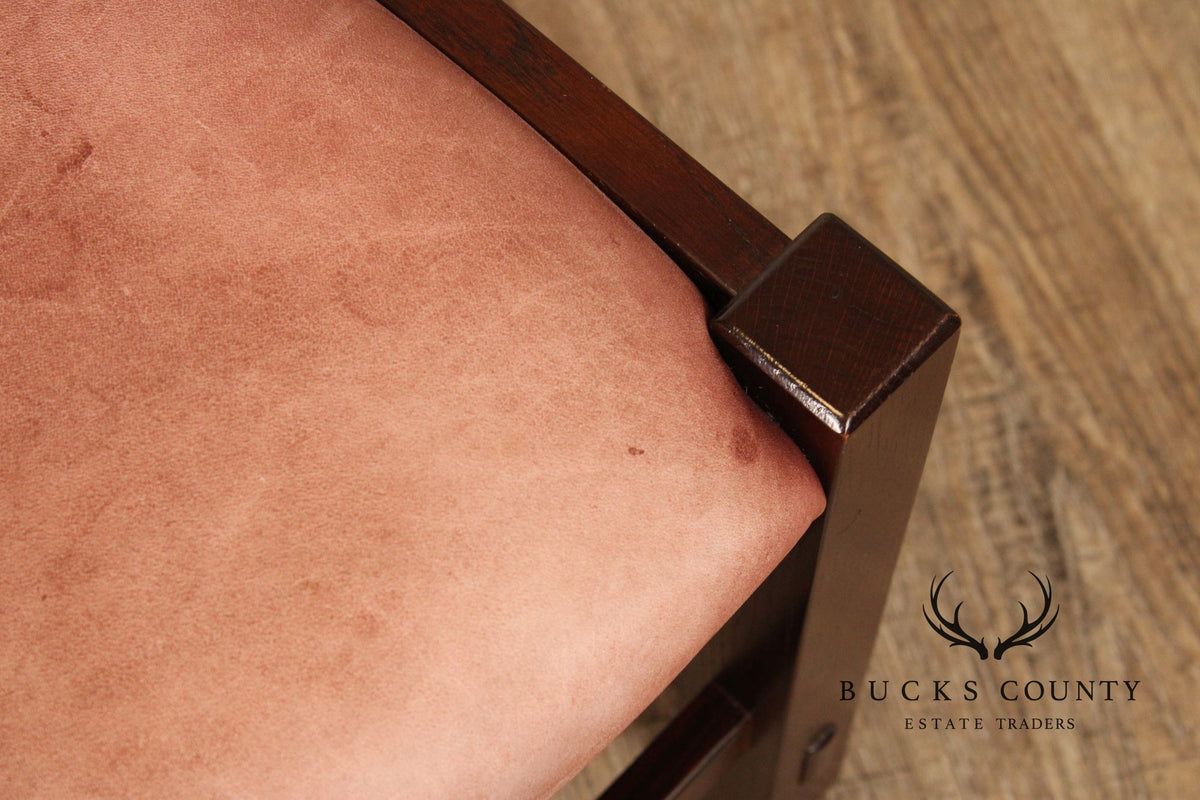 Stickley Mission Collection Oak and Leather Footstool