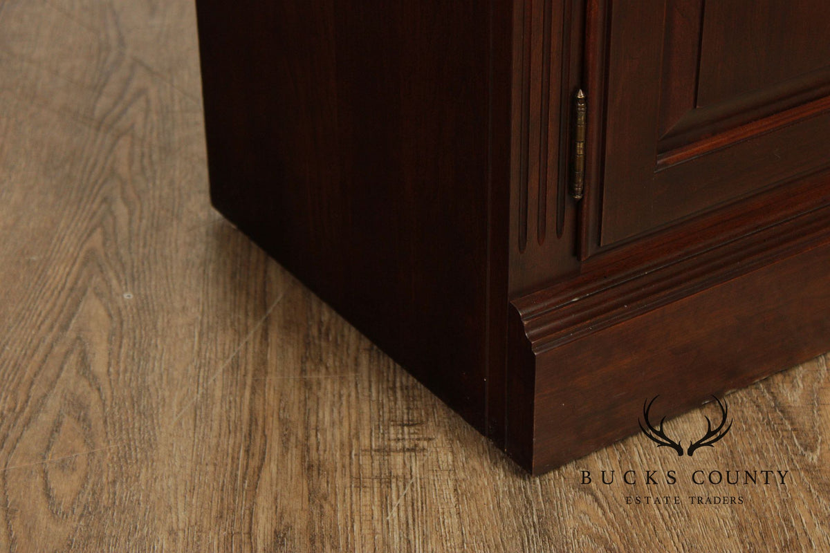 Ethan Allen Georgian Court Pair Of Cherry Tall Bookcases