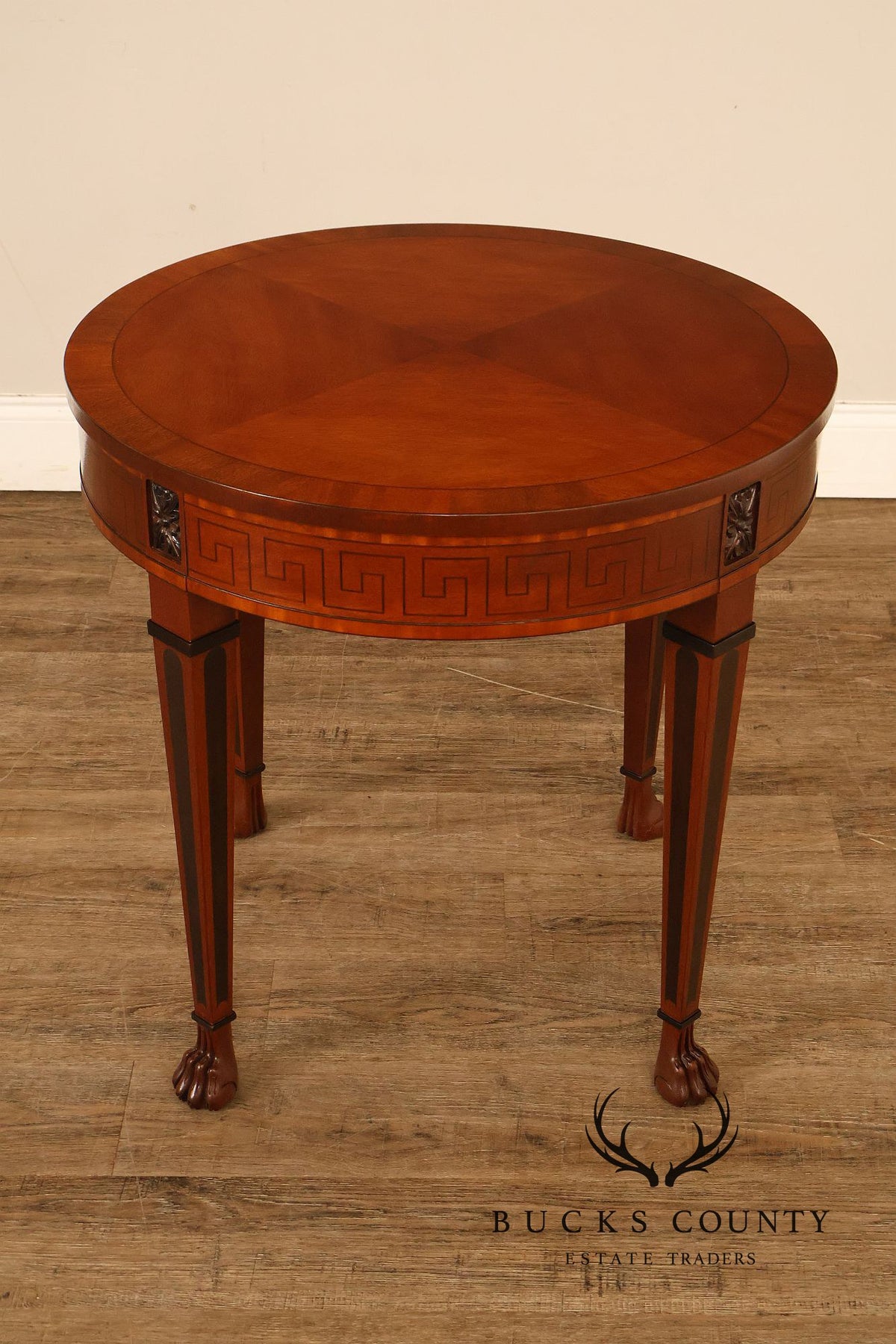 Baker Furniture Neoclassical Style Round End Table