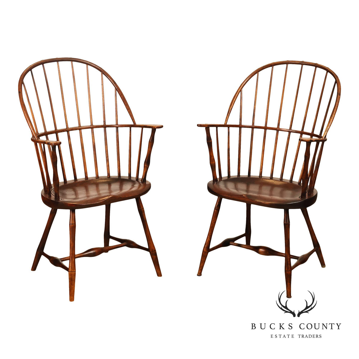 L.E. Partridge Pair of Windsor Armchairs