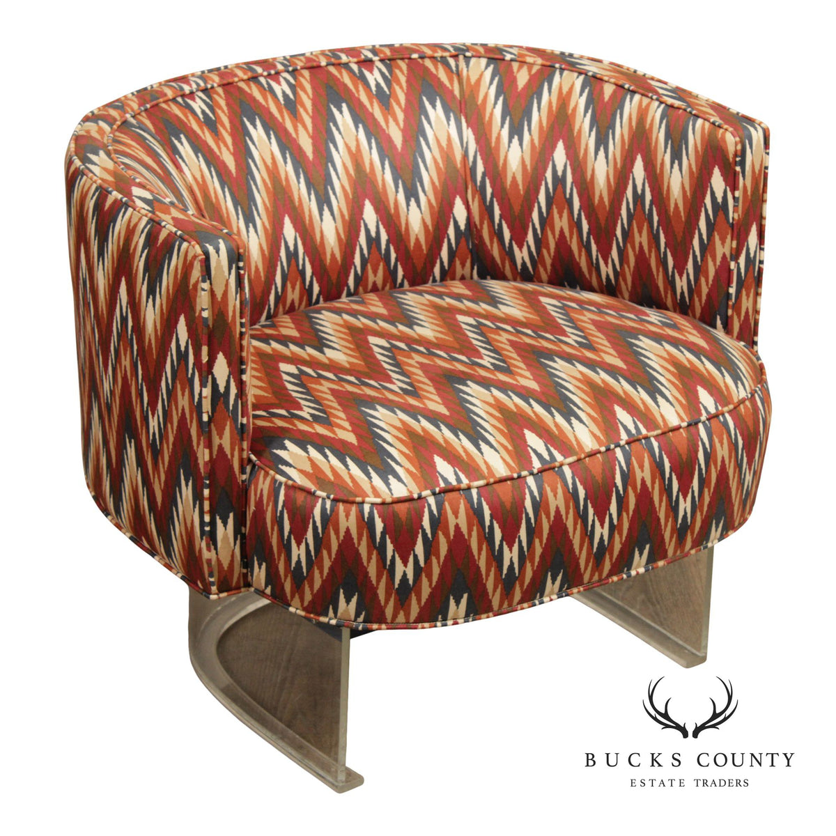Mid Century Modern Barrel Back Lounge Chair