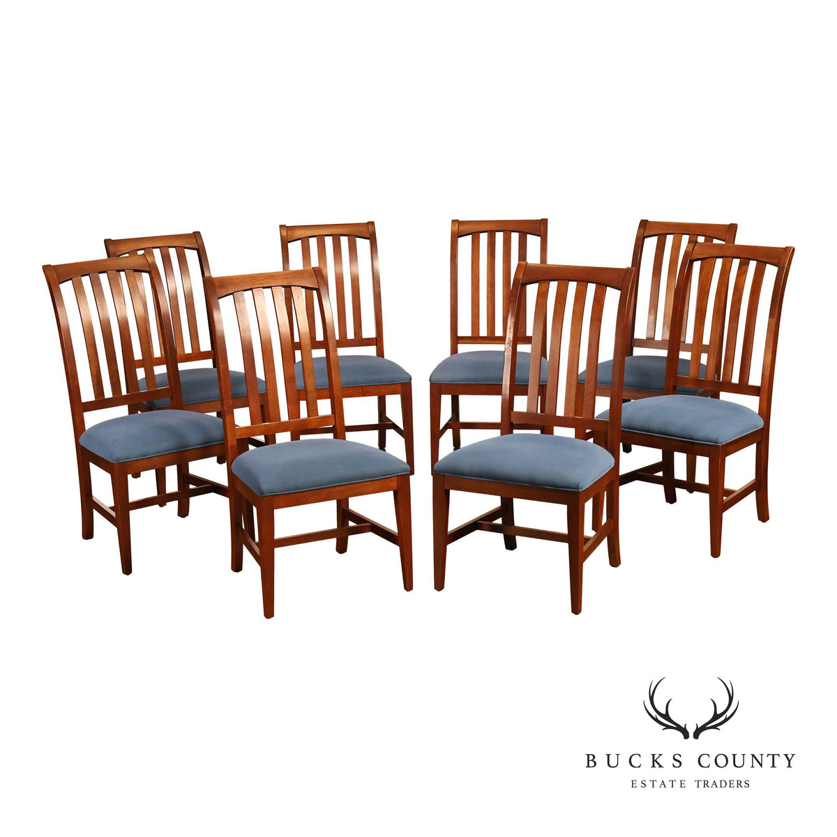 Ethan Allen 'American Impressions' Set of Eight Cherry Dining Chairs