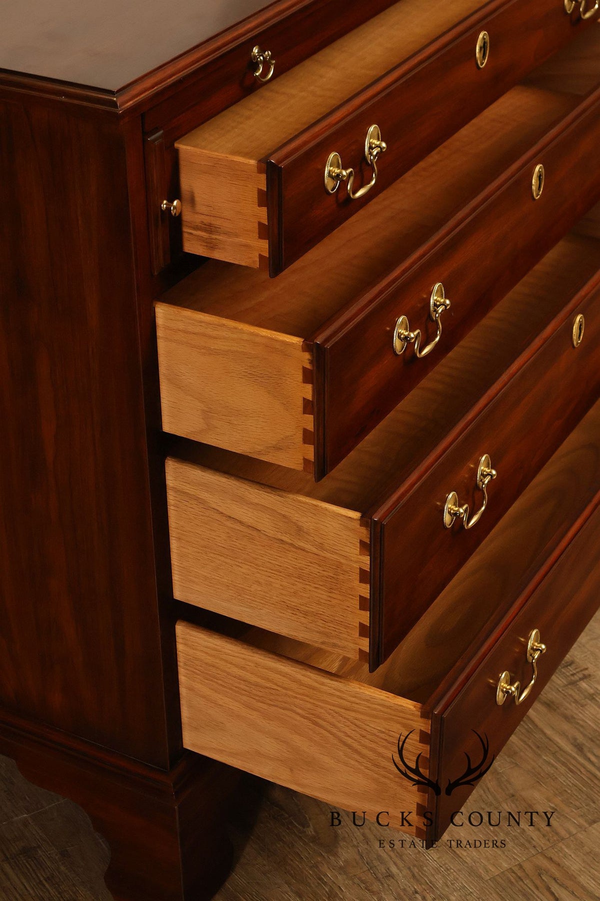 Henkel Harris Chippendale Style Cherry Bachelor's Chest