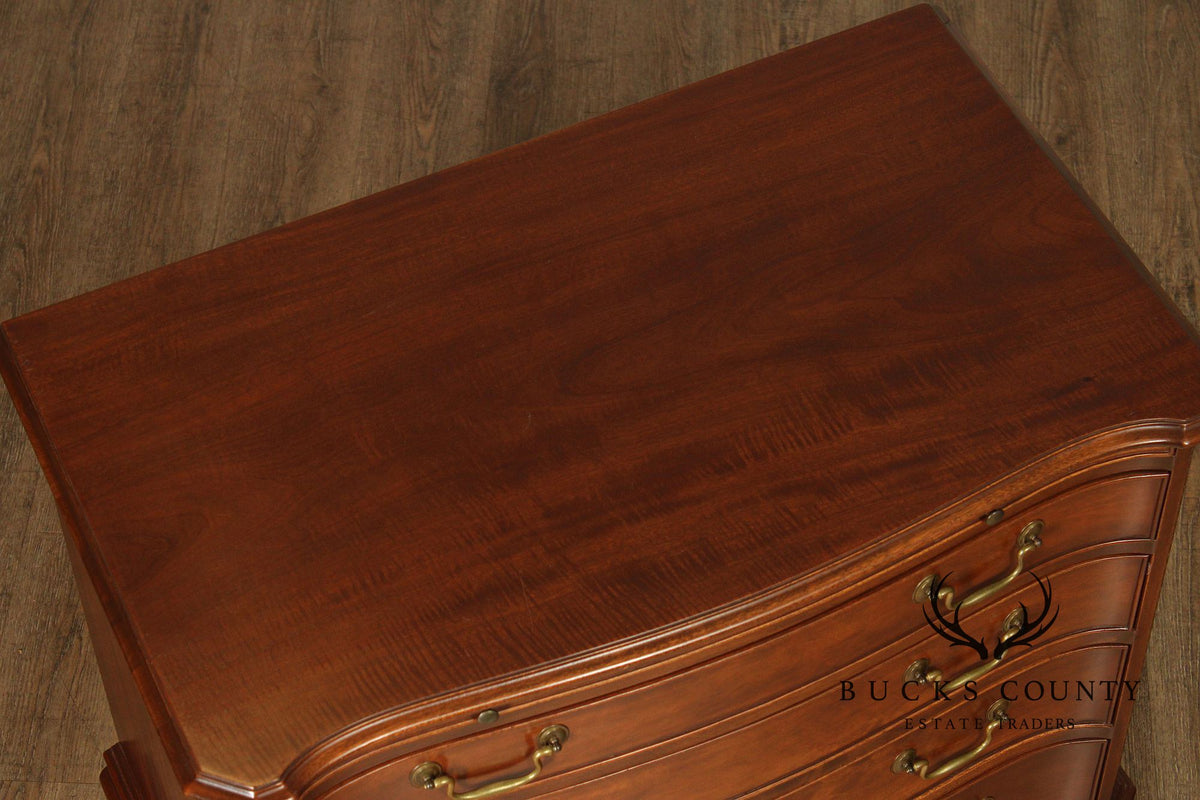 George III Style Mahogany Serpentine Front Chest Of Drawers