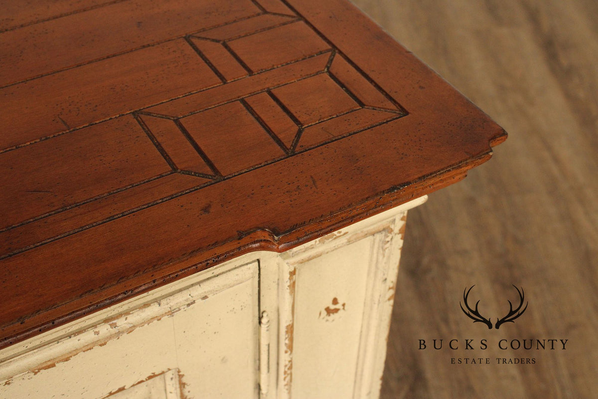 Habersham Plantation French Provincial Style Cream Painted Sideboard