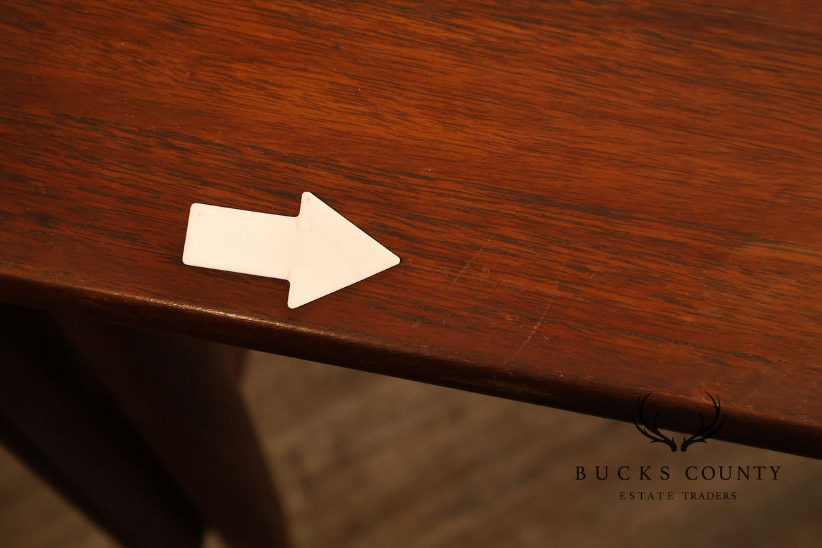 Arne Vodder Attributed Danish Modern Teak Drop Leaf Desk