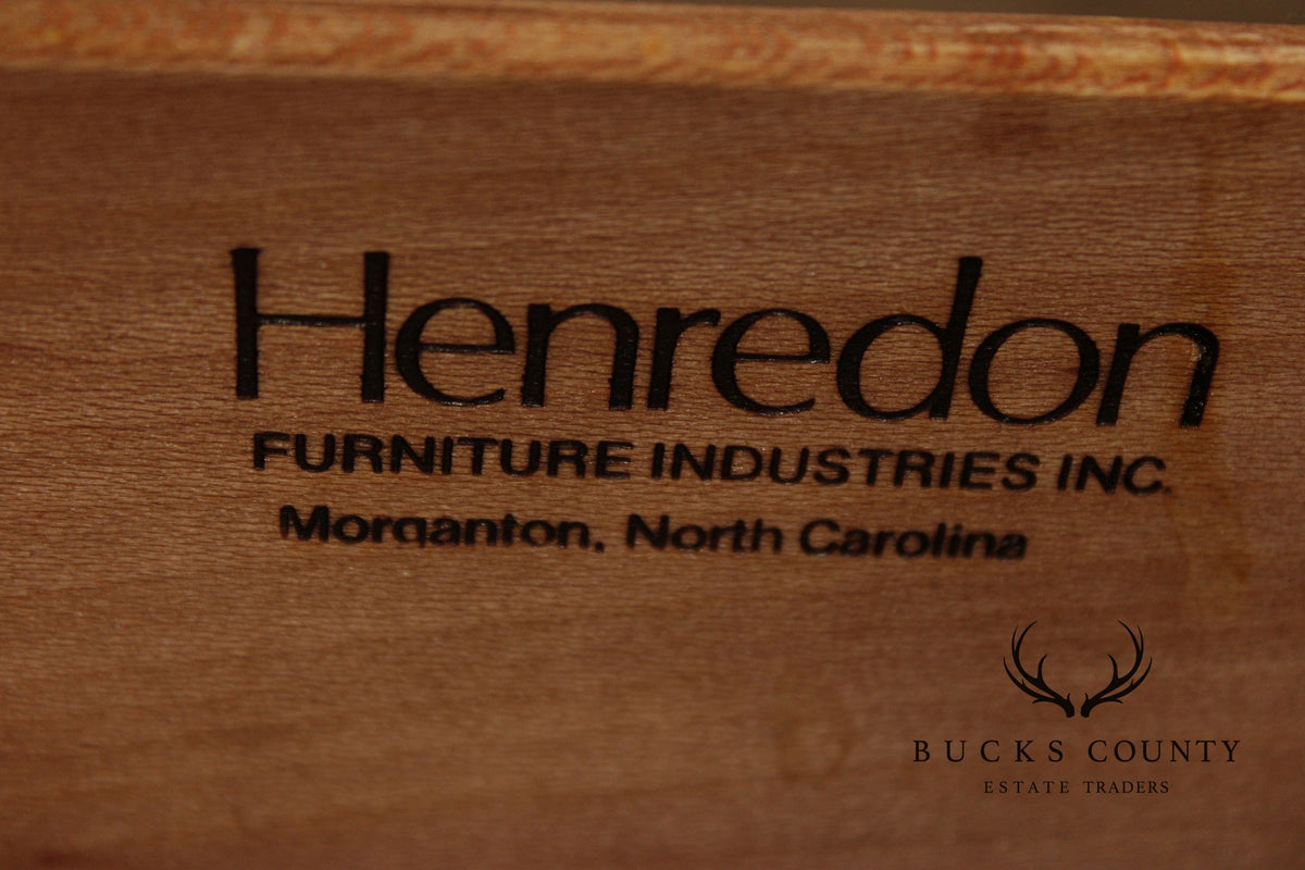 Henredon 'Scene One' Pair of Campaign Style Bedroom Armoire Cabinets