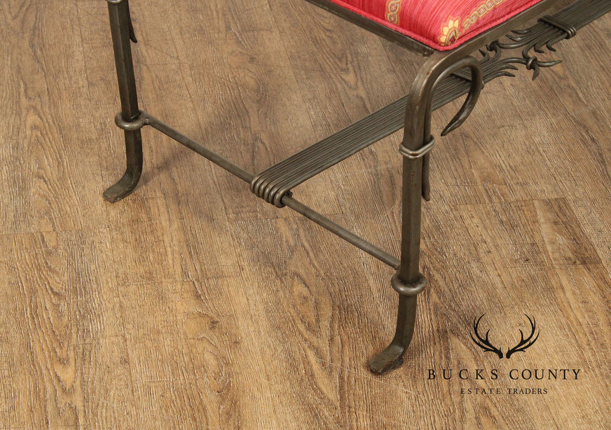 Vintage Wrought Iron Chaise Lounge