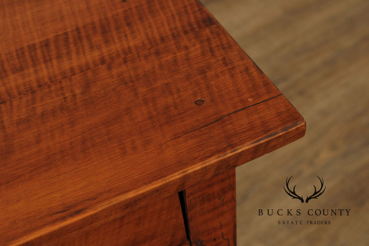 Antique American  Federal Period Tiger Maple End Table
