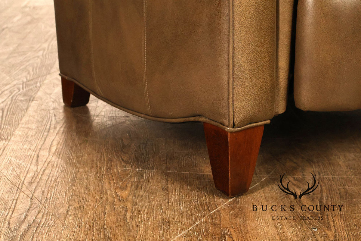 Ethan Allen Contemporary Leather Recliner Armchair