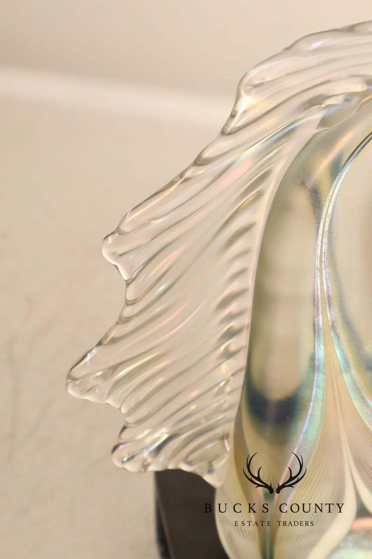 Stuart Abelman Art Glass Unicorn on Stand