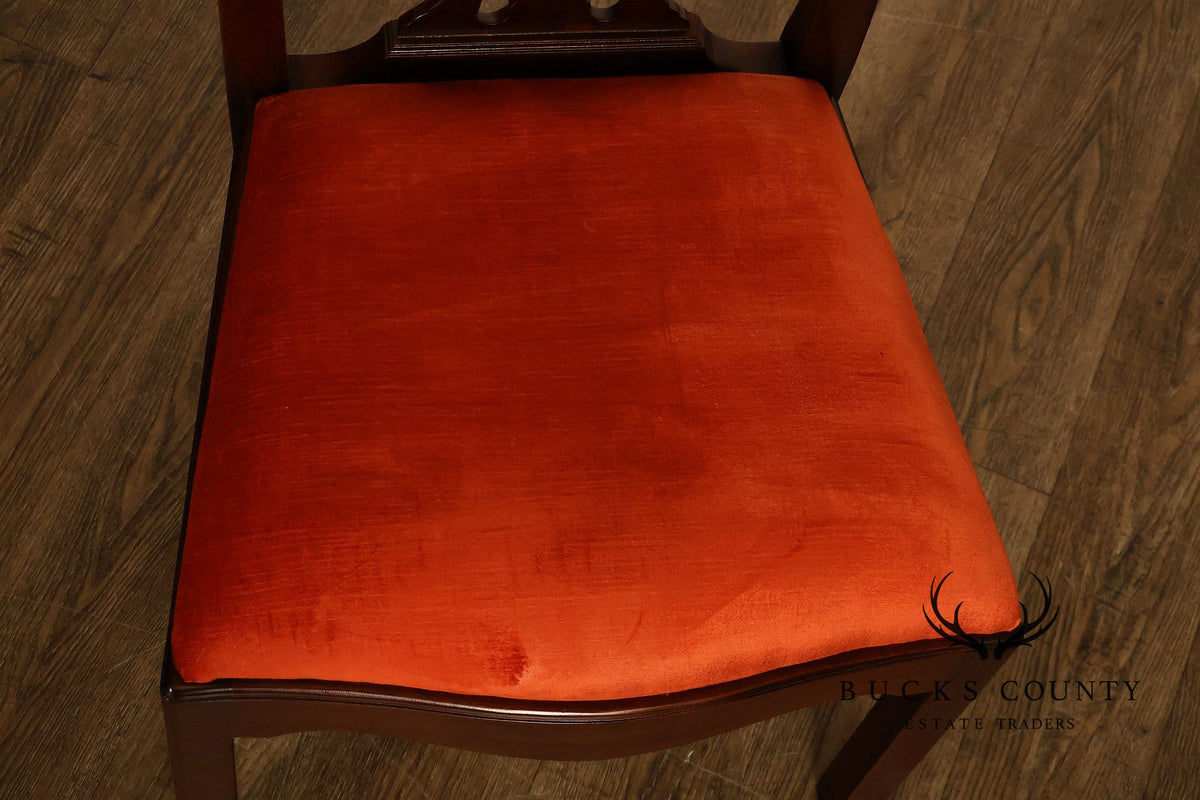 Maitland-Smith Set Of Eight Chippendale Style Mahogany Dining Chairs