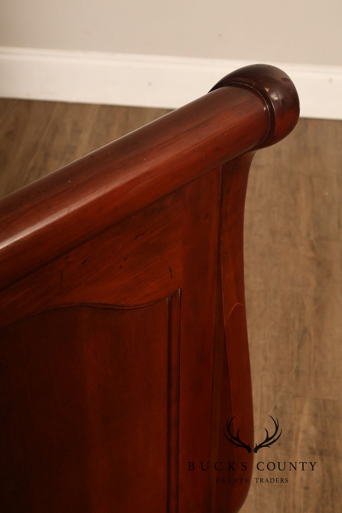 Statton Solid Cherry Queen Size Sleigh Bed