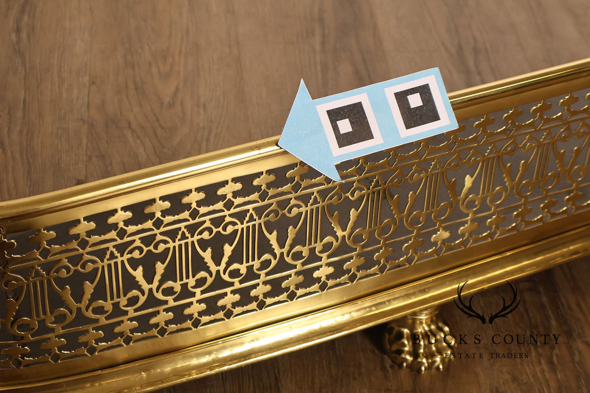 Federal Style Brass Fireplace Fender