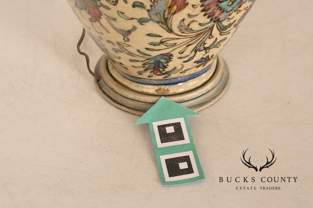 Qajar-period Persian vase was converted into a table lamp