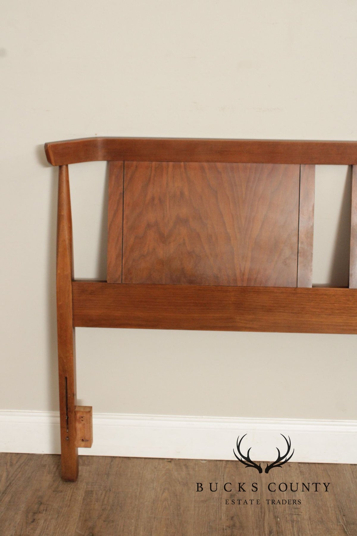 Mid Century Modern Walnut Full Size Headboard