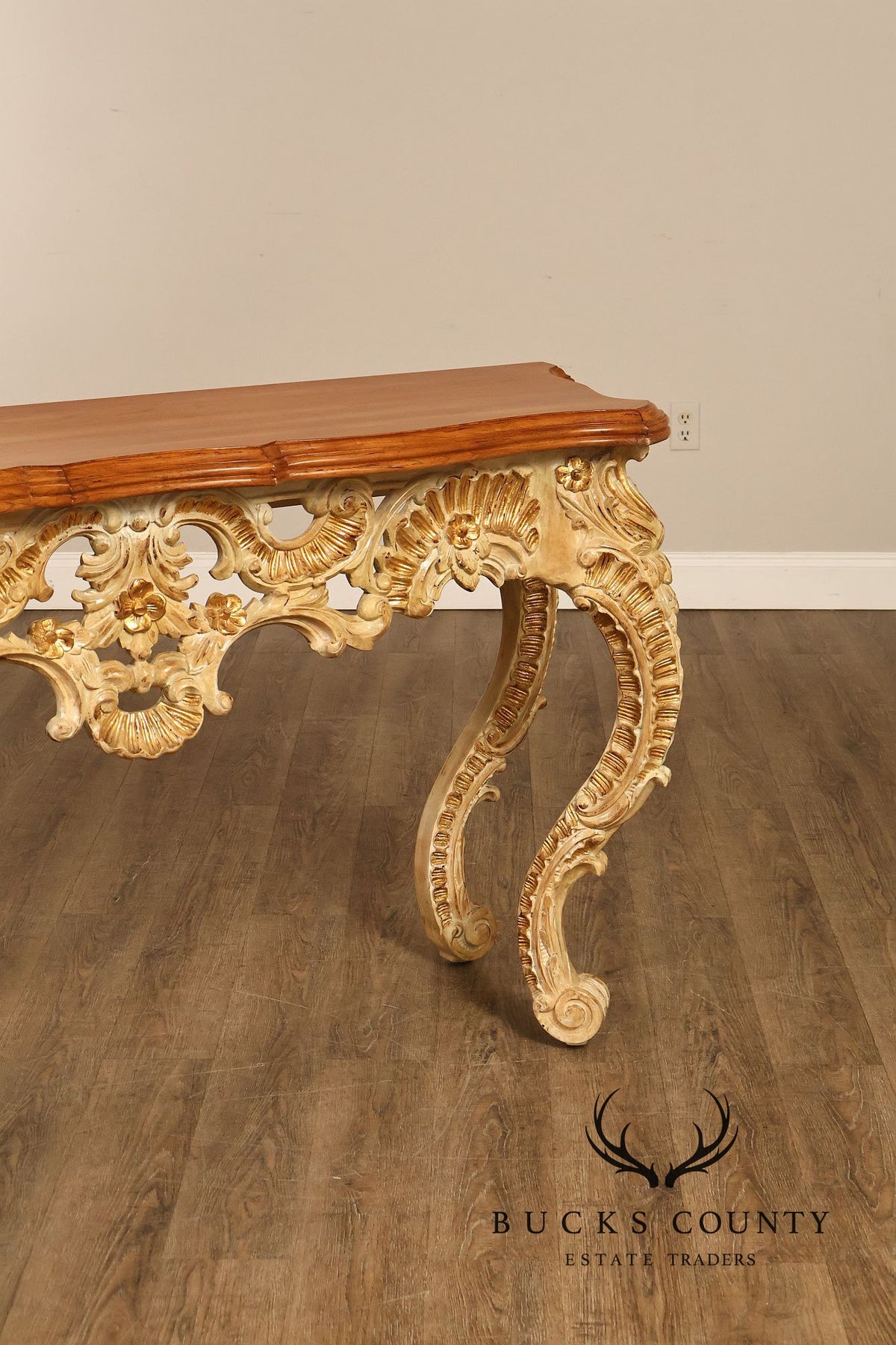 Louis XV Style Rococo Carved Console Table