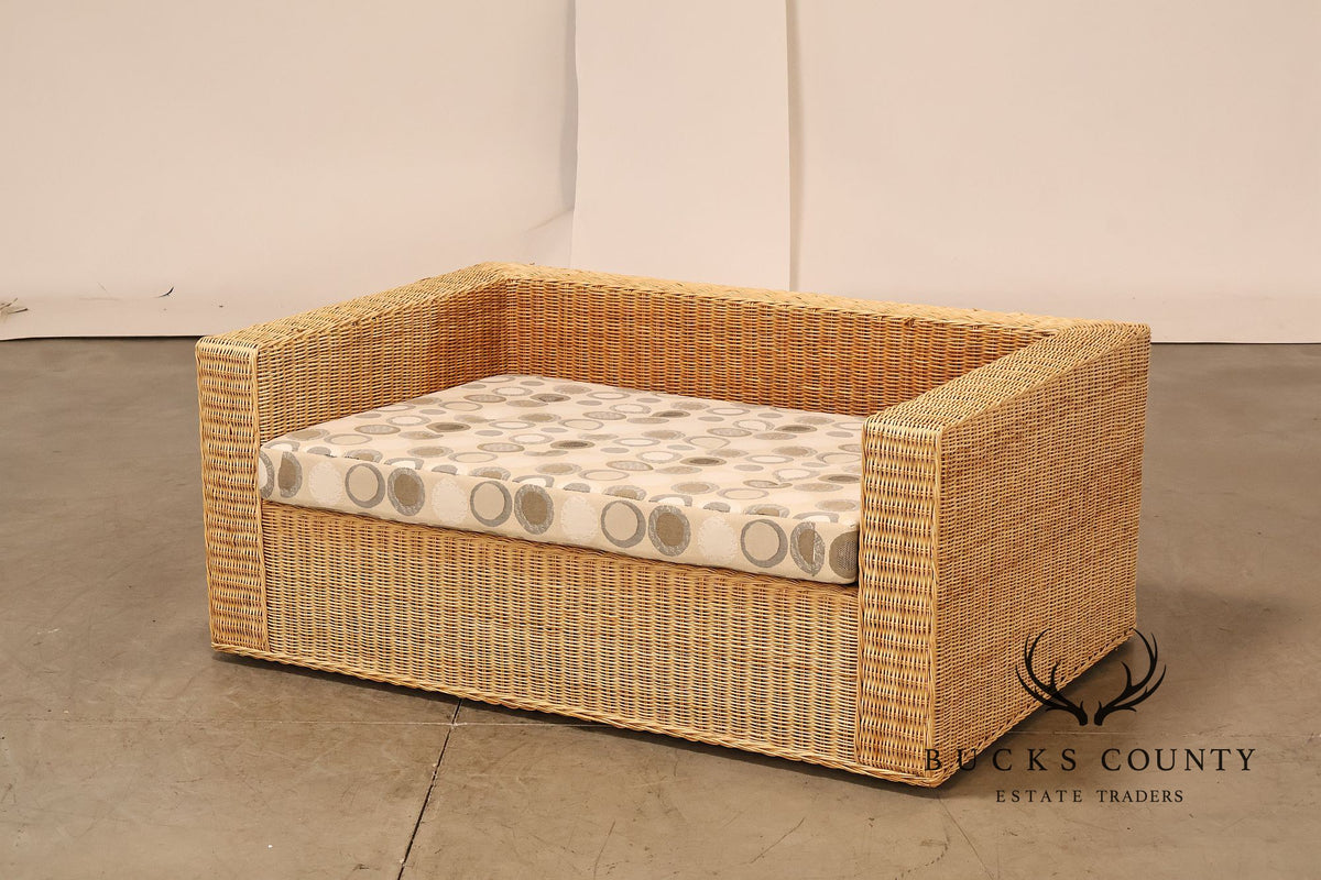 Gunther Lamber Pair of Wicker Loveseats