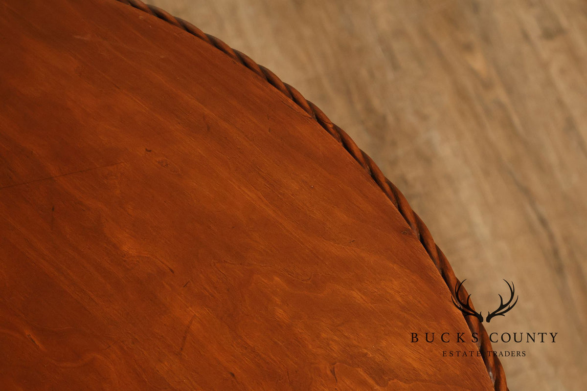 The Hillcrafters Guild Solid Cherry Tilt Top Tea Table