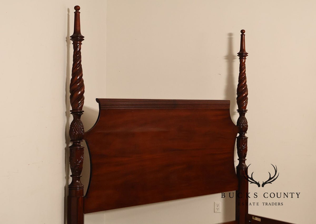Lexington Furniture Carved Mahogany King Four Poster Bed