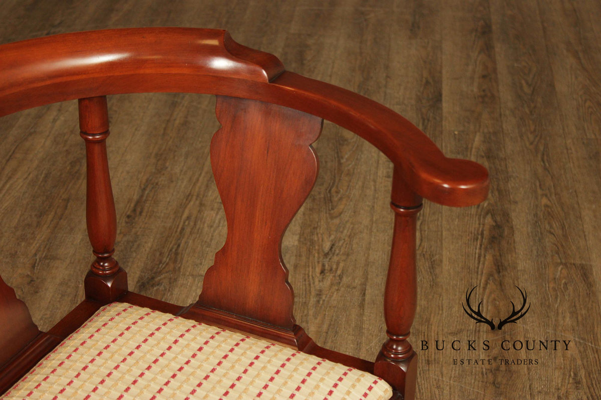Henkel Harris English Traditional Style Cherry Corner Chair