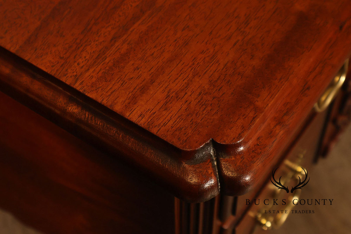 Chippendale Style Bench Made Carved Mahogany Lowboy