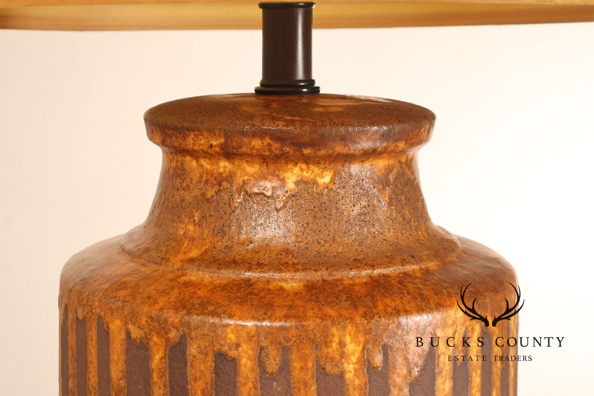 Mid Century Modern Glazed Ceramic Table Lamp