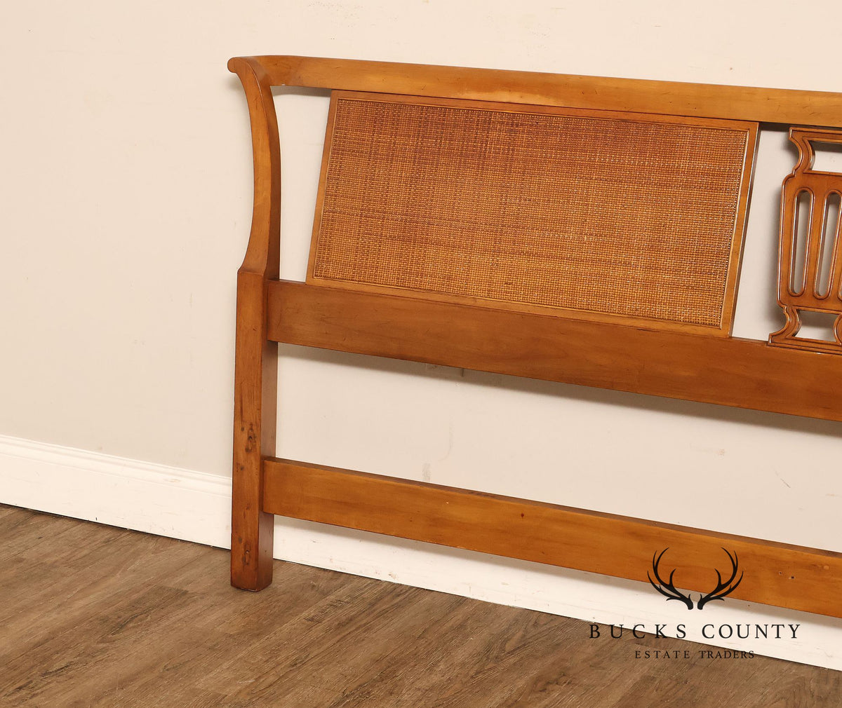 John Widdicomb Mid Century Modern Caned King Size Headboard