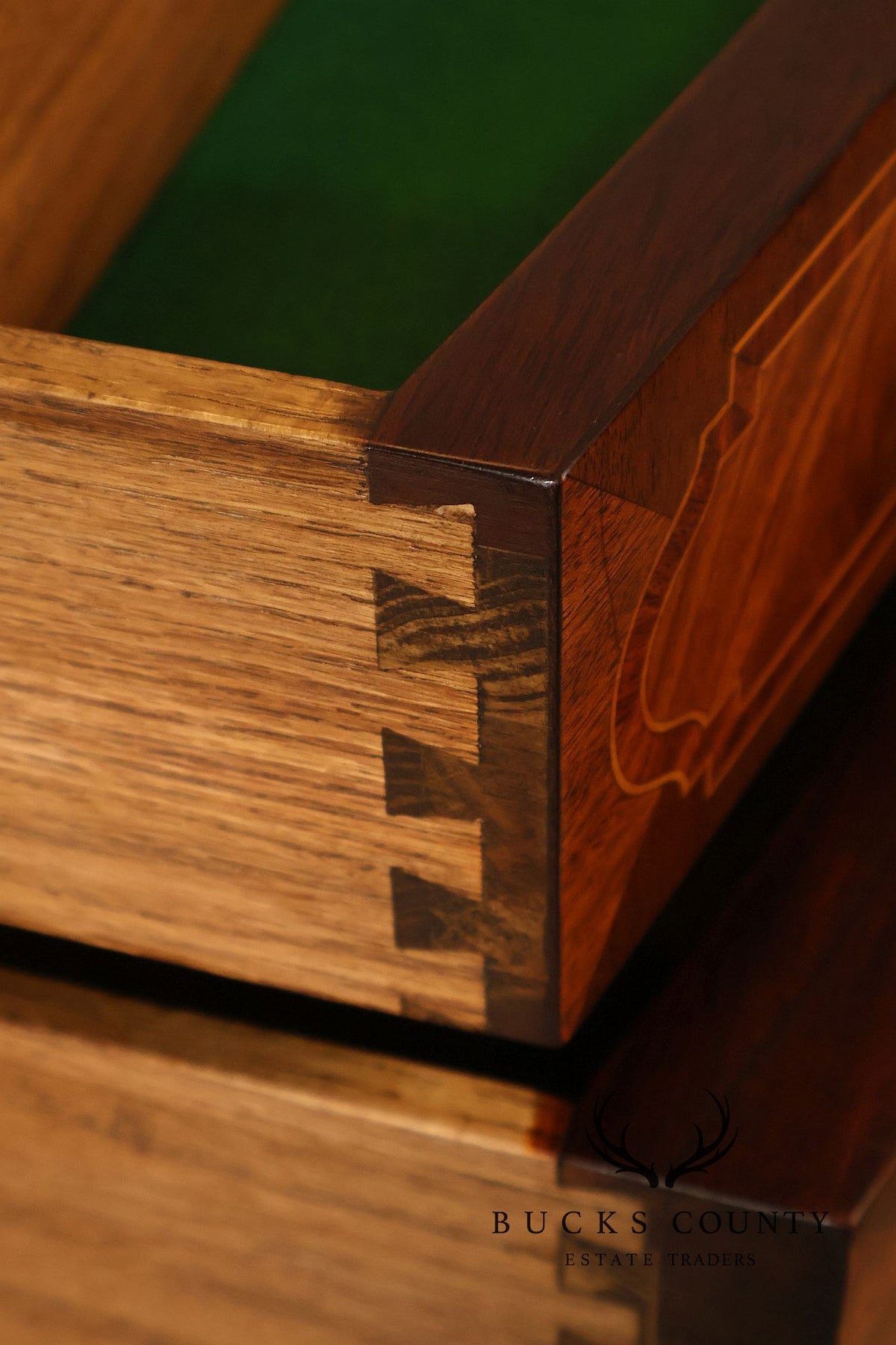 Federal Style  Custom Mahogany Sideboard With Inlay And Tambour Door