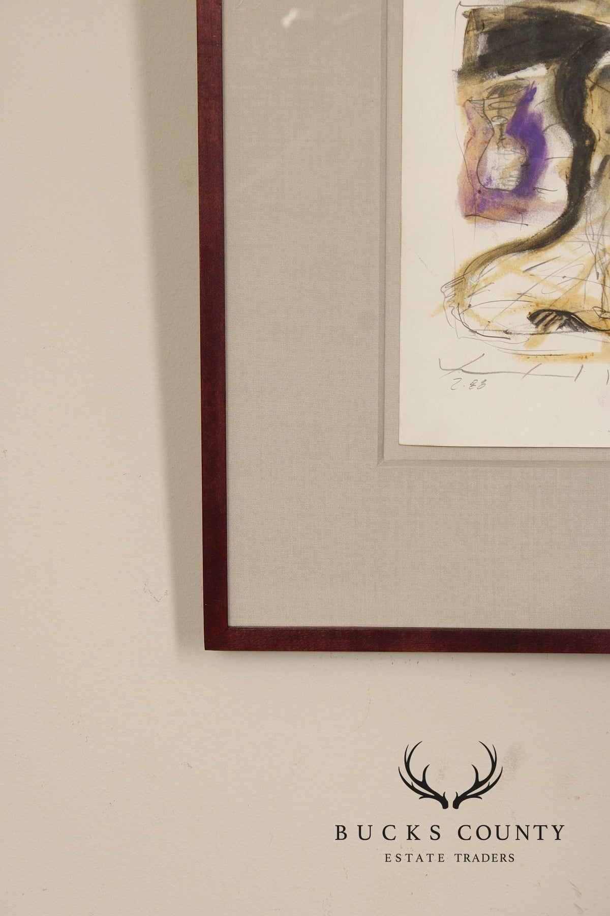 Bryan Hunt Abstract Graphite on Paper, 'Four Movements IV'