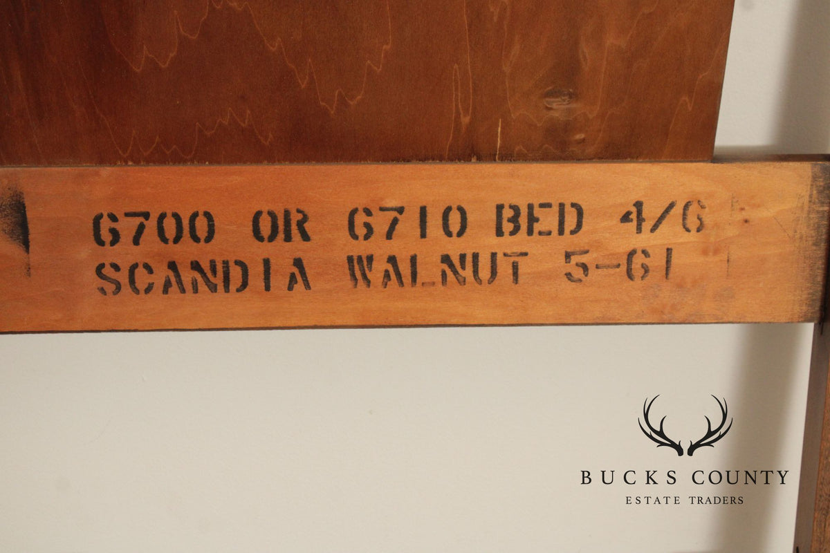 Mid Century Modern Walnut Full Size Headboard