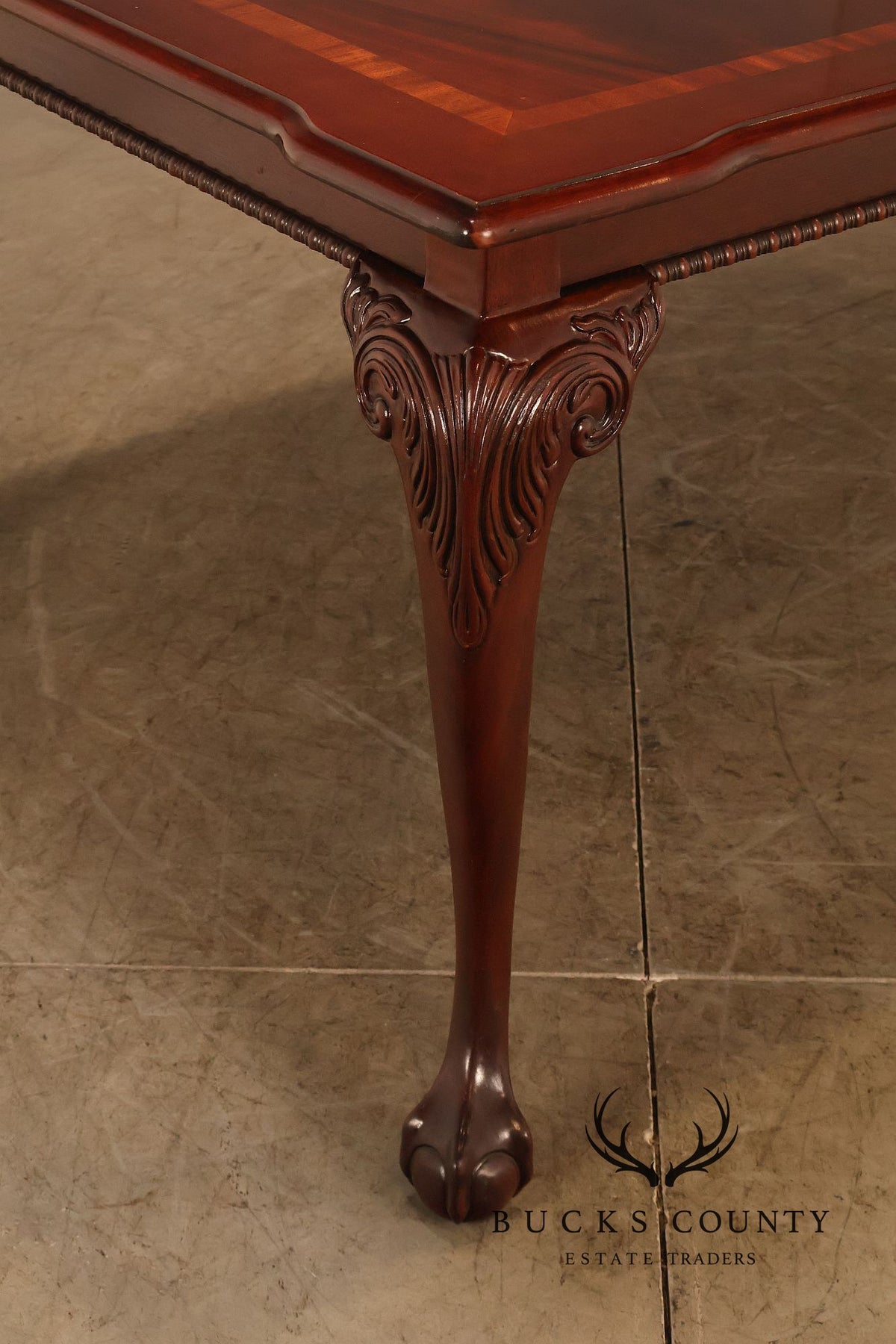 Chippendale Style Mahogany Extension Dining Table