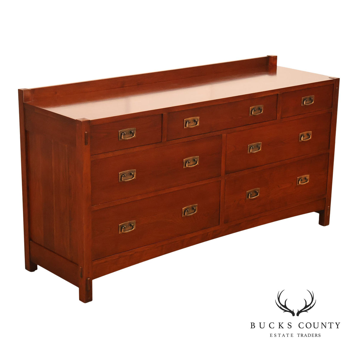 Stickley Mission Collection Cherry Seven Drawer Low Dresser