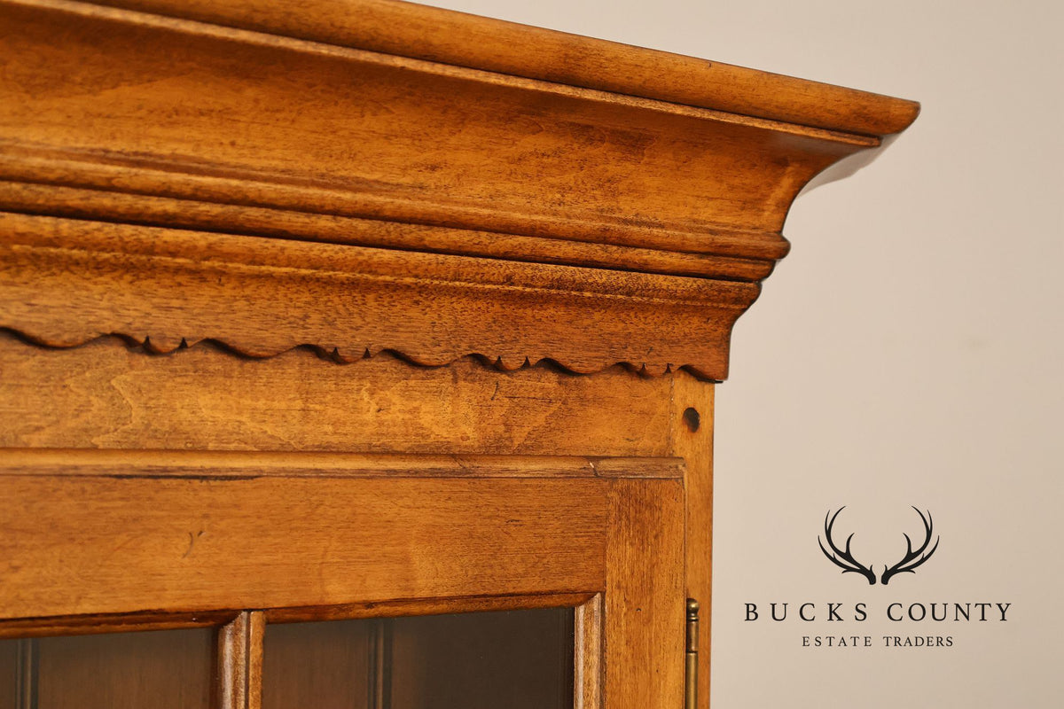 Ethan Allen 1776 Collection Pair of Maple Corner Cabinets