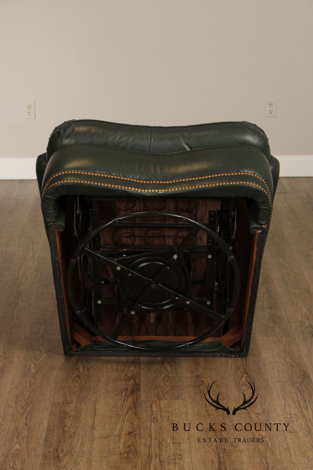 Hancock and Moore Leather Recliner Lounge Chair and Ottoman