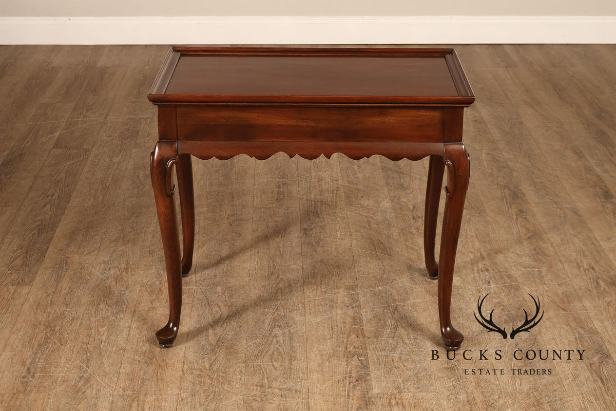Ethan Allen Georgian Style Cherry Tea Table