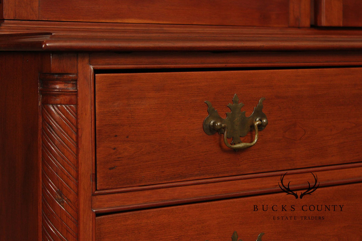 Antique American Chippendale Period Cherry Bookcase